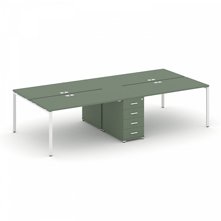 Бенч-система на 4 места с 1 опорной тумбой Concept CN.DRS-418