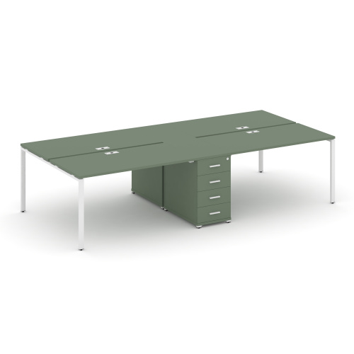 Бенч-система на 4 места с 1 опорной тумбой Concept CN.DRS-420