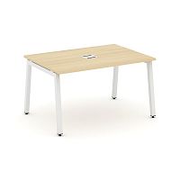 Style Project Стол переговорный SN-5A.SPRG-001 Акация Лорка/Металл Белый 980*980*750