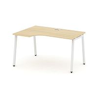 Style Project Стол рабочий эргоном. SN-4A.SPA-012(L) Акация Лорка/Металл Белый 1580*700/980*750