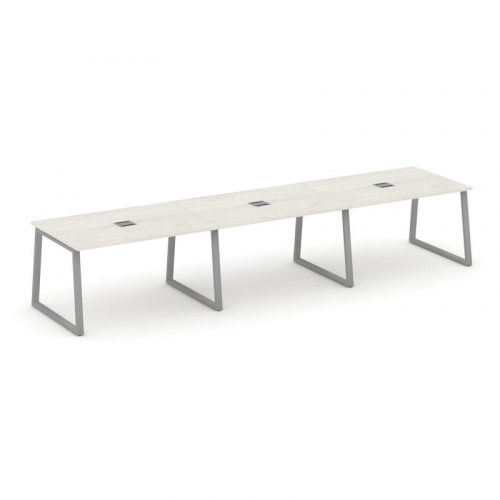 Style Project Стол переговорный SN-6T1.SPRG-021 Акация Лорка/Металл Антрацит/Заглушка Металл Антраци фото 13