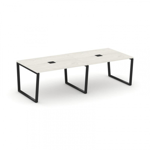 Style Project Стол переговорный SN-6T2.SPRG-044 Акация Лорка/Металл Антрацит/Заглушка Металл Антраци фото 5