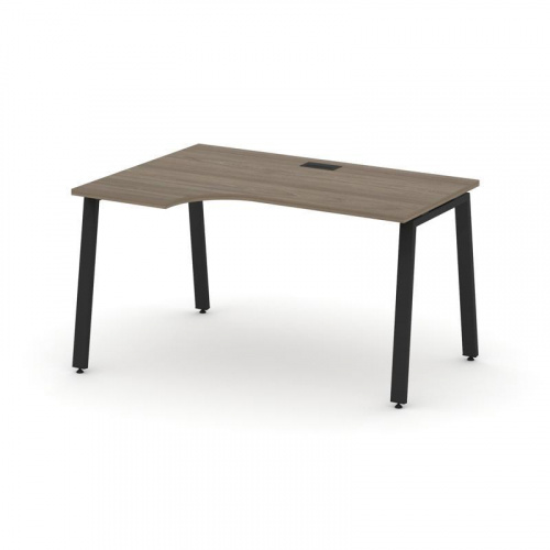 Style Project Стол рабочий эргоном. SN-6A.SPA-011(L) Тиквуд Светлый/Металл Белый 1380*700/980*750 фото 7