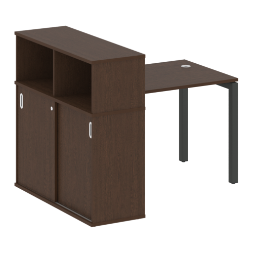 Стол офисный с шкафом-купе на П-обр. м/к Metal System Quattro 50БП.РС-СШК-3.1 фото 12