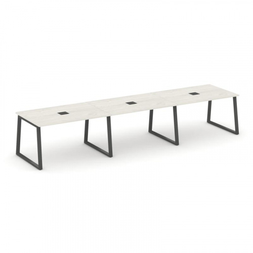 Style Project Стол переговорный SN-6T1.SPRG-021 Акация Лорка/Металл Антрацит/Заглушка Металл Антраци фото 24