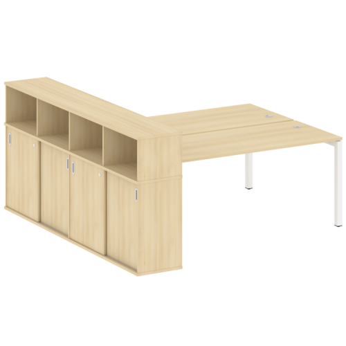 Бенч-система с шкафом-купе на П-обр. м/к Metal System Quattro 50БП.РС-СШК-4.5 фото 7 Бенч-система с шкафом-купе на П-обр. м/к Metal System Quattro 50БП.РС-СШК-4.5 фото 7