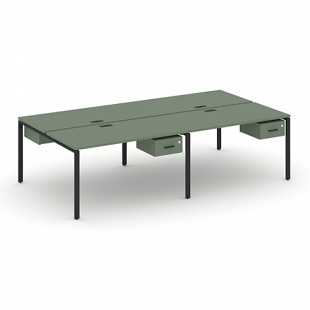 Бенч-система на 4 места с подвесными тумбами Concept CN.DRS-131