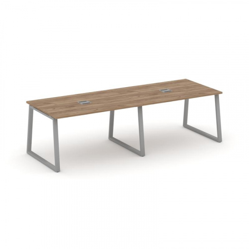 Style Project Стол переговорный SN-6T1.SPRG-013 Акация Лорка/Металл Антрацит/Заглушка Металл Антраци фото 11