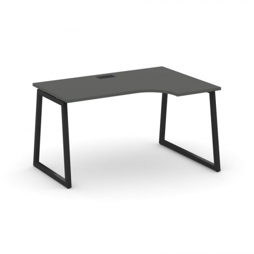 Style Project Стол рабочий эргоном. SN-4T1.SPA-001(R) Акация Лорка/Металл Антрацит/Заглушка Пластик фото 5