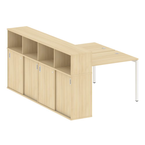 Бенч-система с шкафом-купе на П-обр. м/к Metal System Quattro 40БП.РС-СШК-4.2 фото 10