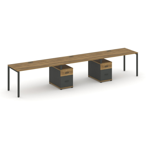 Бенч-система на 3 места с 2 опорными тумбами Concept CN.ORS-339