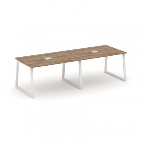 Style Project Стол переговорный SN-6T1.SPRG-013 Акация Лорка/Металл Антрацит/Заглушка Металл Антраци фото 12