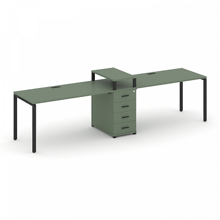 Бенч-система на 2 места с 1 опорной тумбой Concept CN.ORS-418