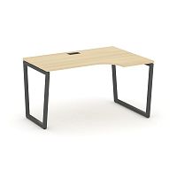 Style Project Стол рабочий эргоном. SN-4T2.SPA-002(R) Акация Лорка/Металл Антрацит/Заглушка Пластик