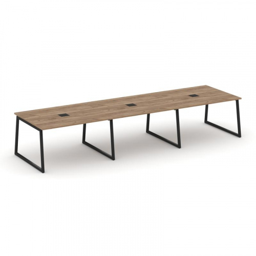 Style Project Стол переговорный SN-4T1.SPRG-053 Акация Лорка/Металл Антрацит/Заглушка Металл Антраци фото 8