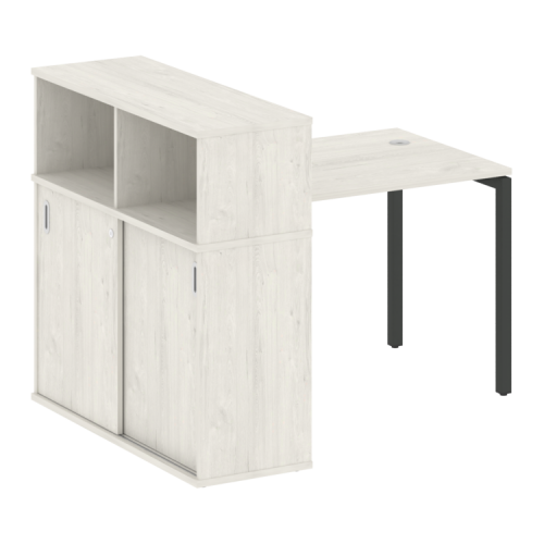 Стол офисный с шкафом-купе на П-обр. м/к Metal System Quattro 40БП.РС-СШК-3.1 фото 8