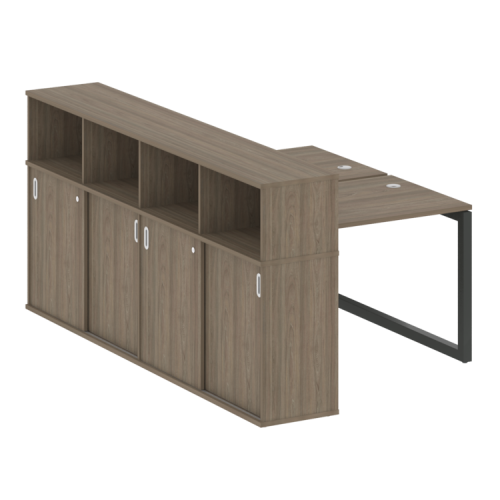 Бенч-система с шкафом-купе на О-обр. м/к Metal System Quattro 50БО.РС-СШК-4.1