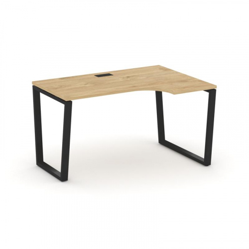 Style Project Стол рабочий эргоном. SN-6T2.SPA-002(R) Акация Лорка/Металл Антрацит/Заглушка Пластик Style Project Стол рабочий эргоном. SN-6T2.SPA-002(R) Акация Лорка/Металл Антрацит/Заглушка Пластик
