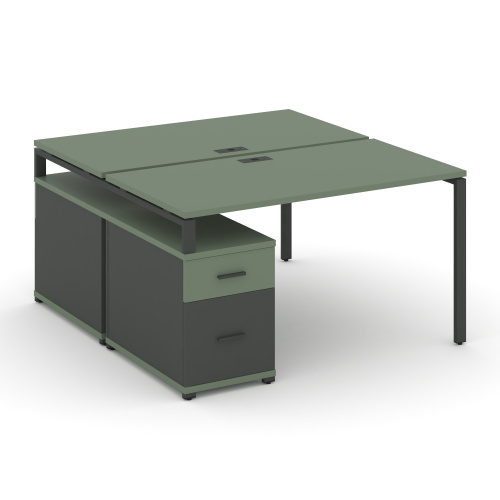 Бенч-система на 2 места с опорной тумбой Concept CN.DRS-308 фото 2