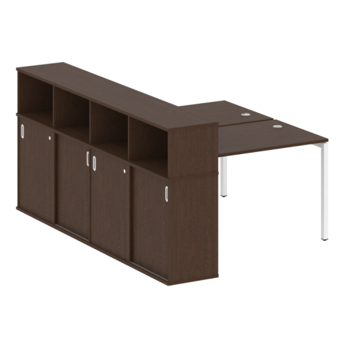 Бенч-система с шкафом-купе на П-обр. м/к Metal System Quattro 40БП.РС-СШК-4.2 фото 5