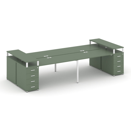 Бенч-система на 4 места с 2 опорными тумбами Concept CN.DRS-444