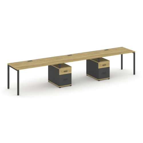 Бенч-система на 3 места с 2 опорными тумбами Concept CN.ORS-339 фото 4