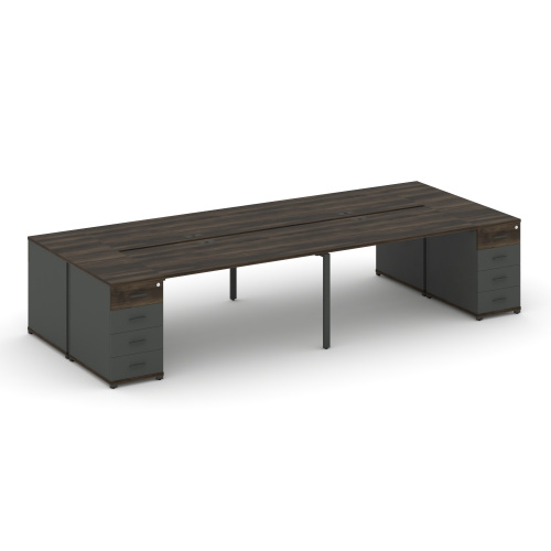 Бенч-система на 4 места с 2 опорными тумбами Concept CN.DRS-427 фото 3