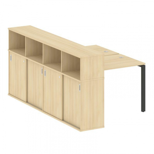 Бенч-система с шкафом-купе на П-обр. м/к Metal System БП.РС-СШК-4.1 фото 2