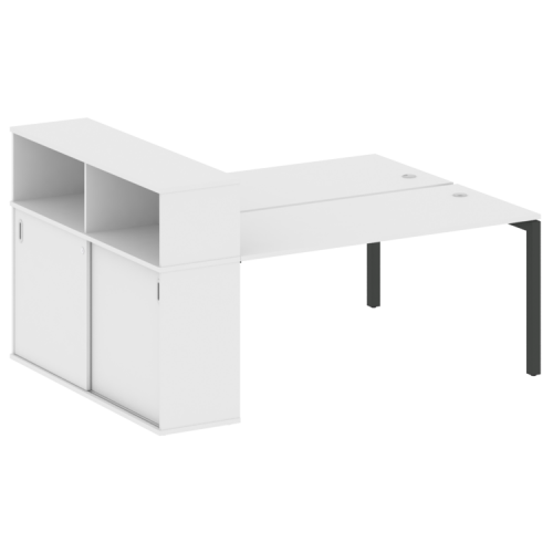 Бенч-система с шкафом-купе на П-обр. м/к Metal System Quattro 50БП.РС-СШК-2.4 фото 14