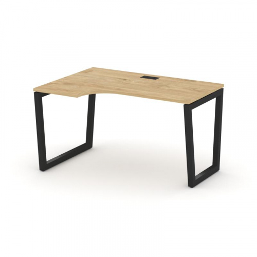 Style Project Стол рабочий эргоном. SN-5T2.SPA-022(L) Акация Лорка/Металл Антрацит/Заглушка Пластик