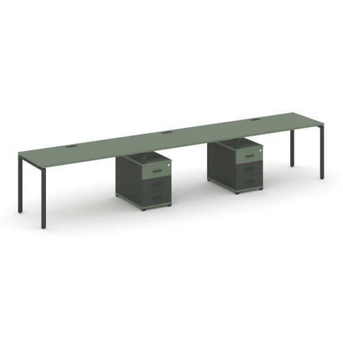 Бенч-система на 3 места с 2 опорными тумбами Concept CN.ORS-334 фото 2