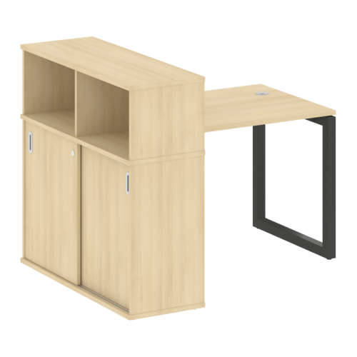 Стол офисный с шкафом-купе на О-обр. м/к Metal System Quattro 50БО.РС-СШК-3.1 фото 14