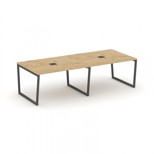 Style Project Стол переговорный SN-4T2.SPRG-042 Акация Лорка/Металл Антрацит/Заглушка Металл Антраци фото 22