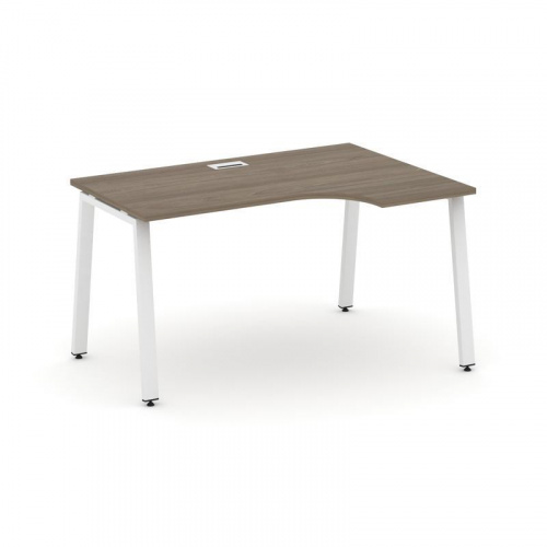 Style Project Стол рабочий эргоном. SN-6A.SPA-012(R) Тиквуд Светлый/Металл Антрацит 1580*700/980*750 фото 27