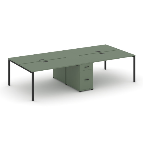 Бенч-система на 4 места с 1 опорной тумбой Concept CN.DRS-421