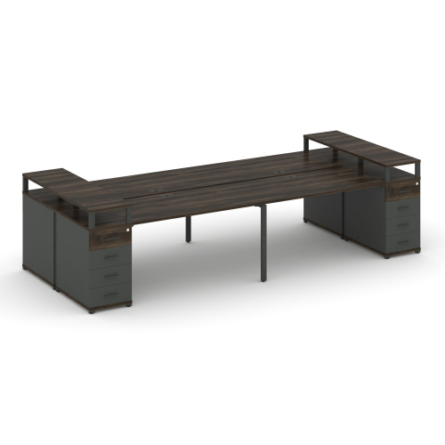 Бенч-система на 4 места с 2 опорными тумбами Concept CN.DRS-443 фото 3