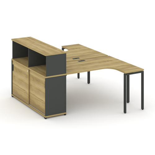 Бенч-система с опорным шкафом-купе с надставкой Concept CN.DSA-219 фото 4