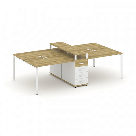 Бенч-система на 4 места с 1 опорной тумбой Concept CN.DRS-434