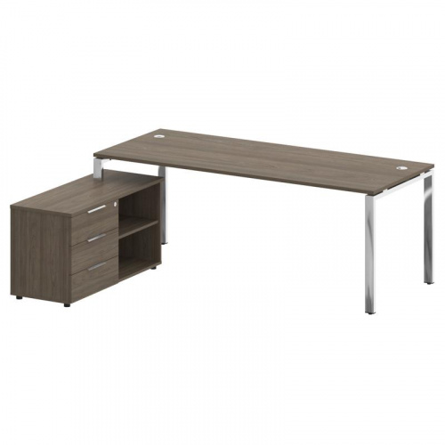 Стол руководителя с тумбой Metal System Direct БГ.СРТ-6.8 (L)