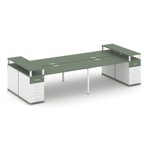 Бенч-система на 4 места с 2 опорными тумбами Concept CN.DRS-443 фото 5