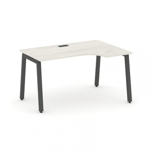 Style Project Стол рабочий эргоном. SN-5A.SPA-022(R) Дуб Наварра/Металл Антрацит 1580*800/980*750 фото 28