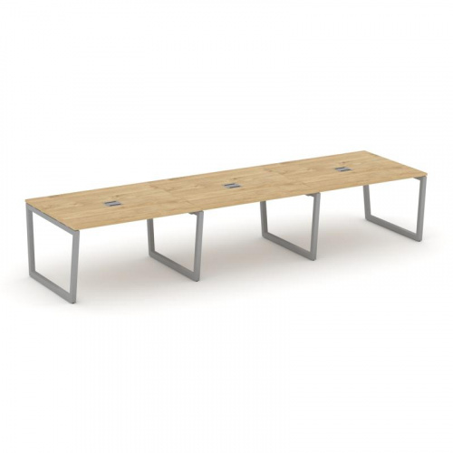 Style Project Стол переговорный SN-5T2.SPRG-052 Акация Лорка/Металл Антрацит/Заглушка Металл Антраци фото 2