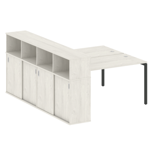 Бенч-система с шкафом-купе на П-обр. м/к Metal System Quattro 40БП.РС-СШК-4.3 фото 8