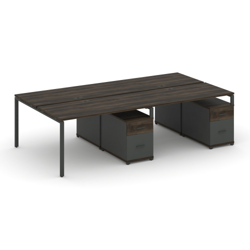 Бенч-система на 4 места с 2 опорными тумбами Concept CN.DRS-322 фото 3