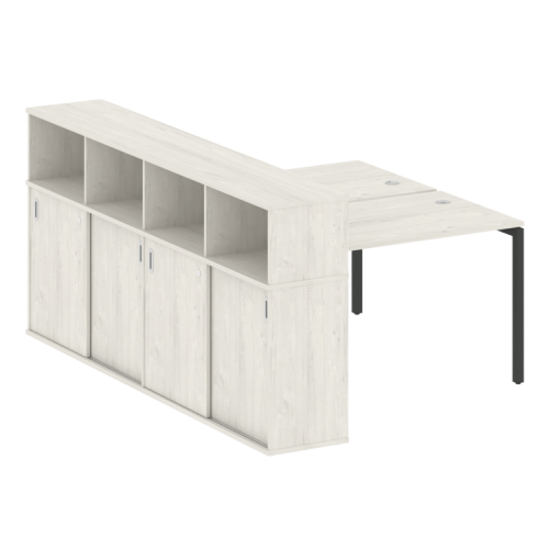 Бенч-система с шкафом-купе на П-обр. м/к Metal System Quattro 40БП.РС-СШК-4.2 фото 8