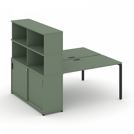 Бенч-система с опорным шкафом-купе с надставкой Concept CN.DRS-243