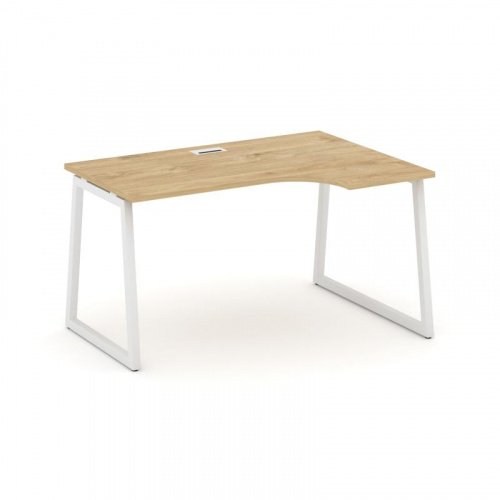 Style Project Стол рабочий эргоном. SN-4T1.SPA-001(R) Акация Лорка/Металл Антрацит/Заглушка Пластик фото 3