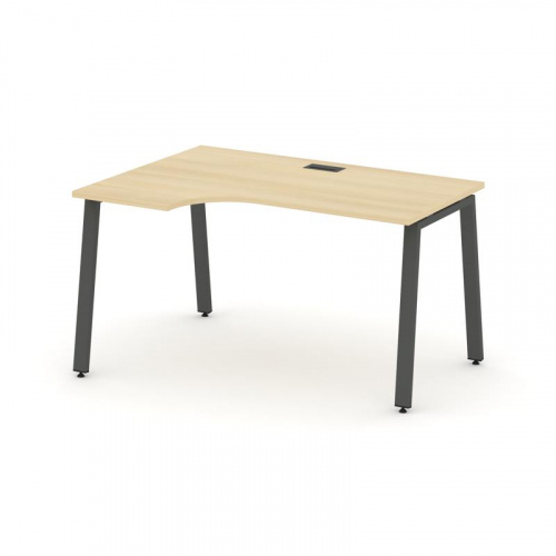 Style Project Стол рабочий эргоном. SN-6A.SPA-011(L) Тиквуд Светлый/Металл Белый 1380*700/980*750 фото 24