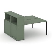 Бенч-система с опорным шкафом-купе с надставкой Concept CN.DRS-238