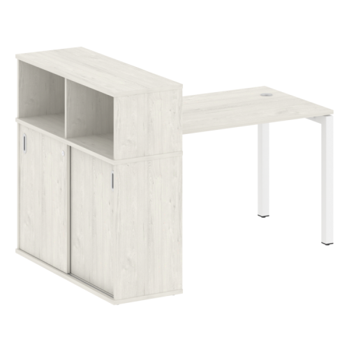 Стол офисный с шкафом-купе на П-обр. м/к Metal System Quattro 50БП.РС-СШК-3.2 фото 4 Стол офисный с шкафом-купе на П-обр. м/к Metal System Quattro 50БП.РС-СШК-3.2 фото 4